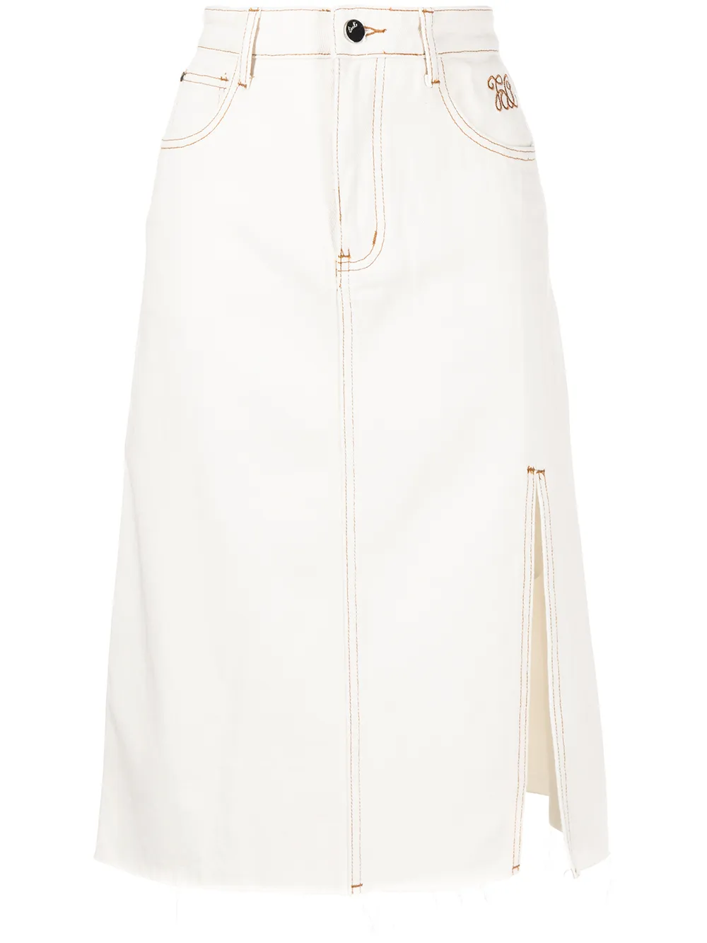 Topshop white denim on sale skirt