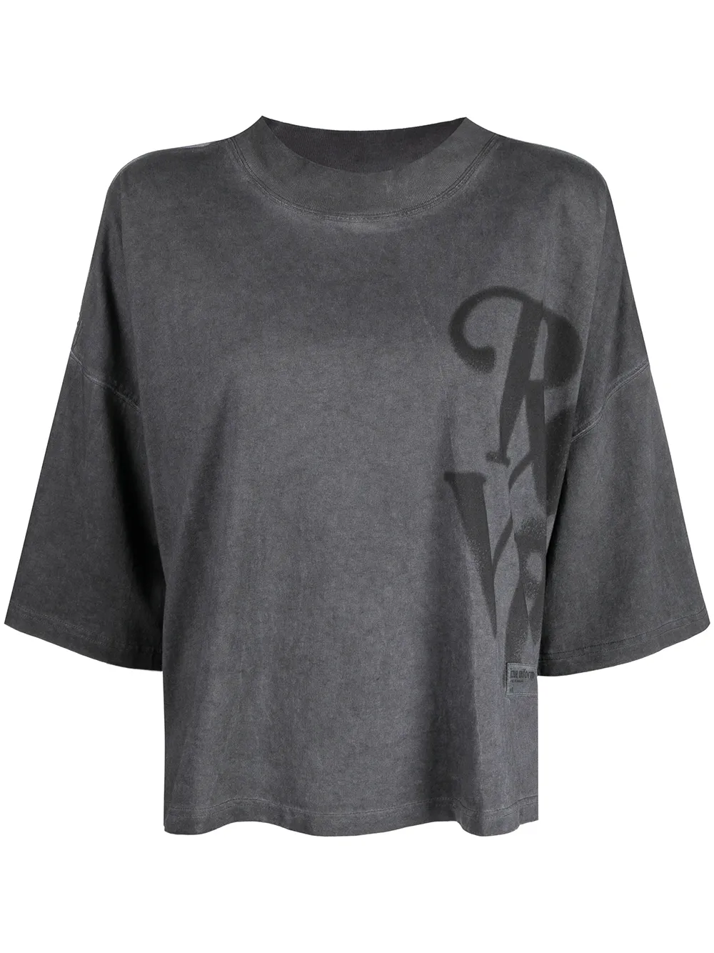 

izzue playera oversize con eslogan estampado - Gris