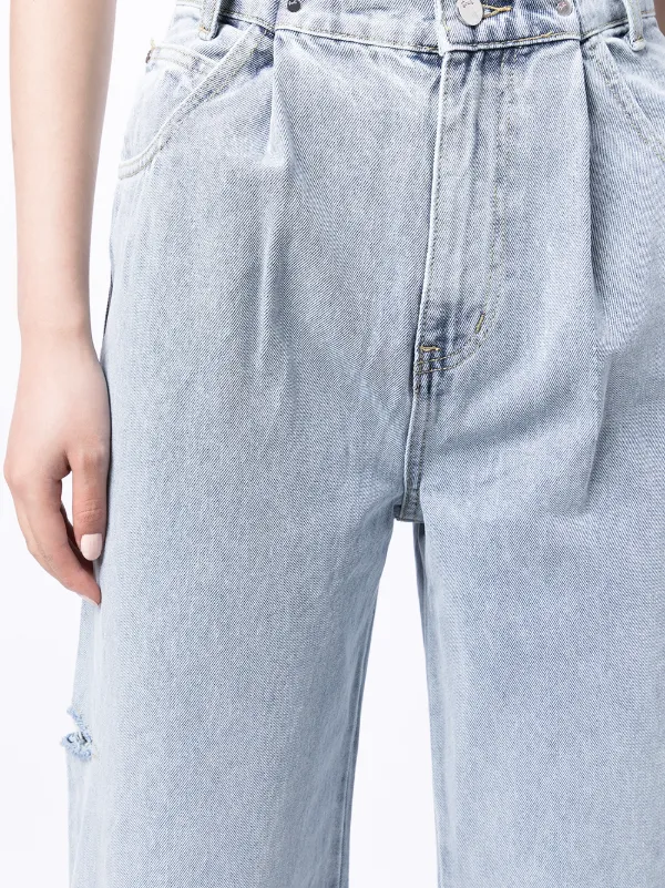 Tout a Coup acid-wash Cropped Jeans 