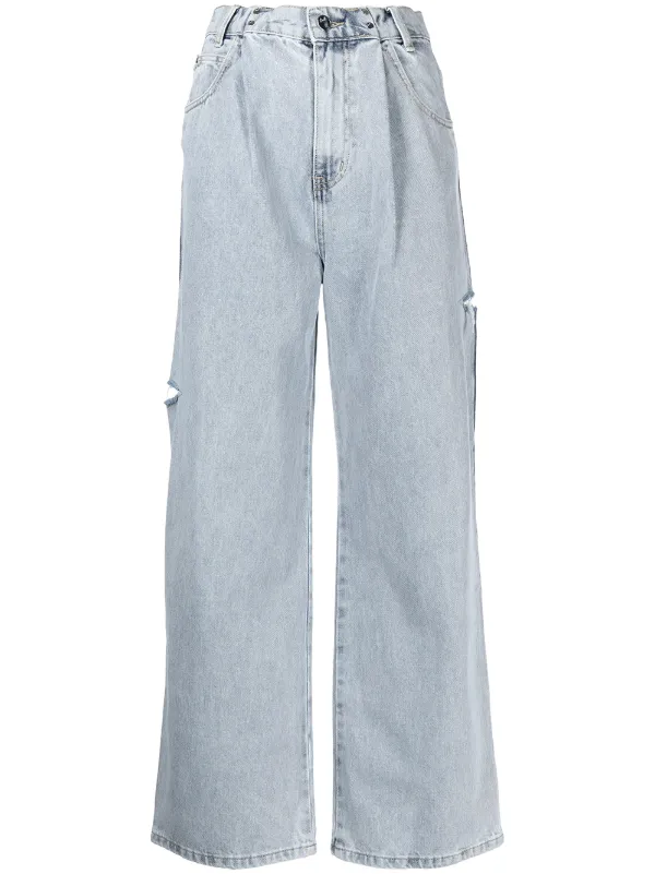 Tout a Coup acid-wash Cropped Jeans 