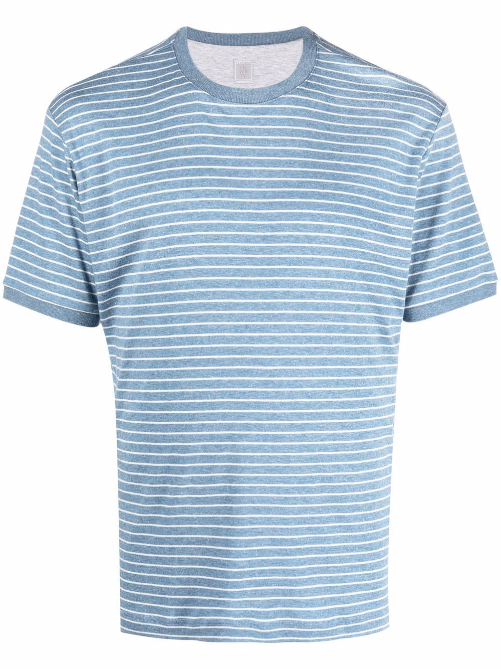 

Eleventy playera con cuelloe redondo y rayas estampadas - Azul