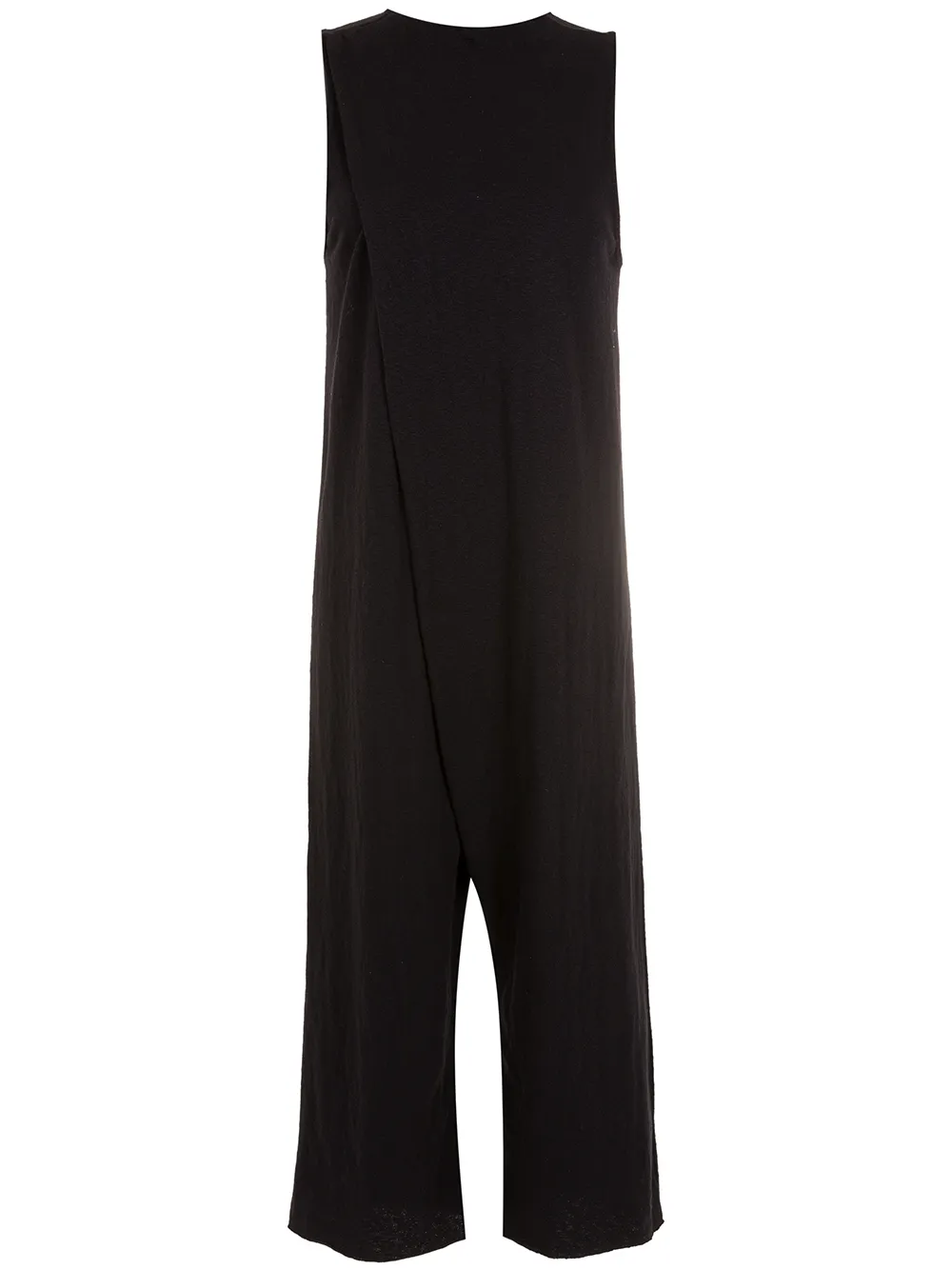 

Osklen draped-front wide leg cotton jumpsuit - Black