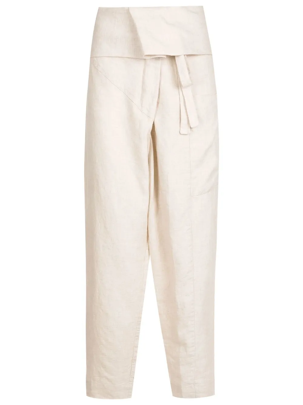 

Osklen cropped linen trousers - Neutrals