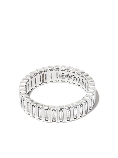 Suzanne Kalan 18kt white gold Inlay diamond eternity ring