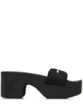 Alexander Wang logo-print strap slides - Black