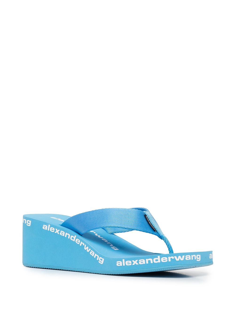 Alexander Wang logo-print Wedge Flip Flops - Farfetch