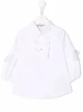 ELIE SAAB JUNIOR ruffle-bib cotton shirt - White