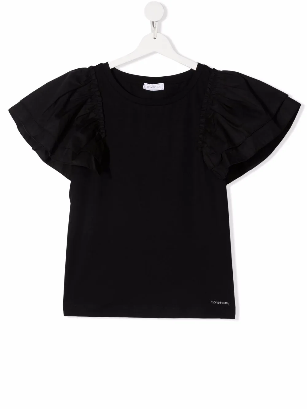 

Monnalisa blusa con volantes en las mangas - Negro