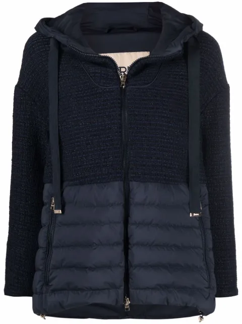 Herno hybrid down-padded panelled jacket