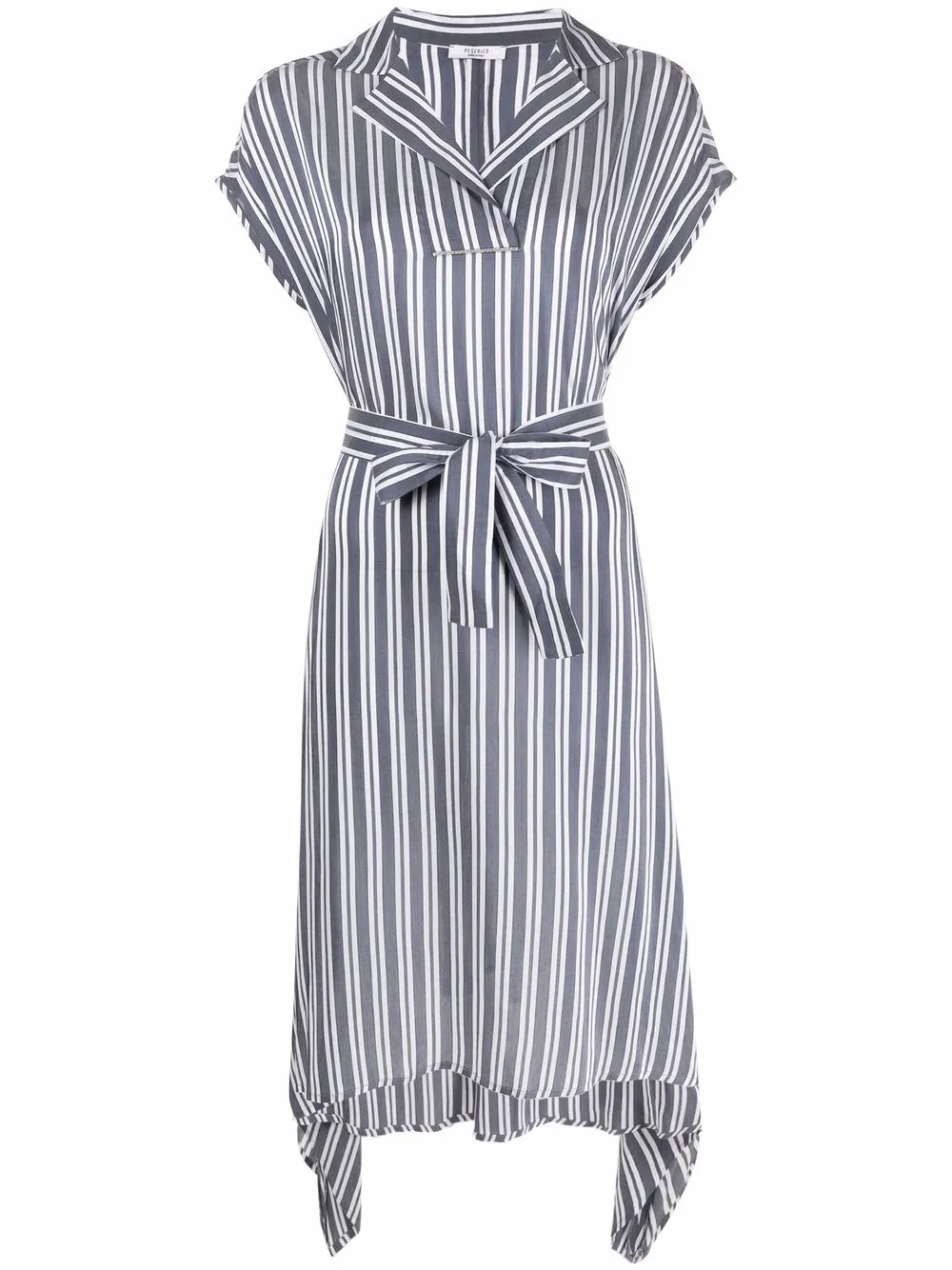 

Peserico striped tie-fastening dress - Blue