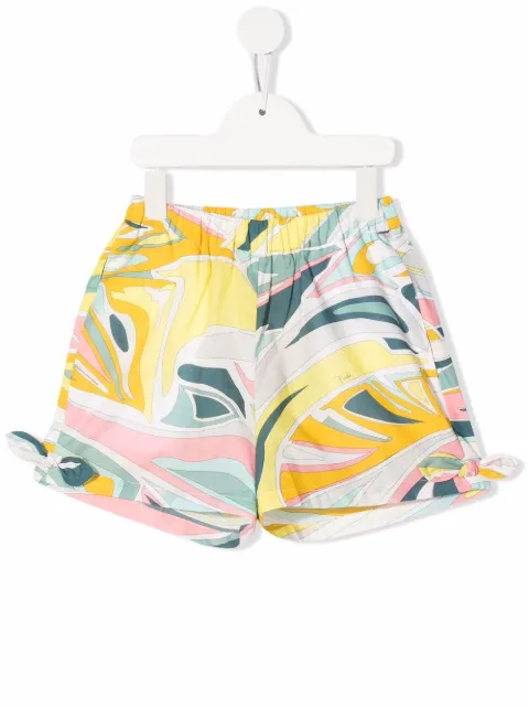 PUCCI Junior shorts con estampado abstracto