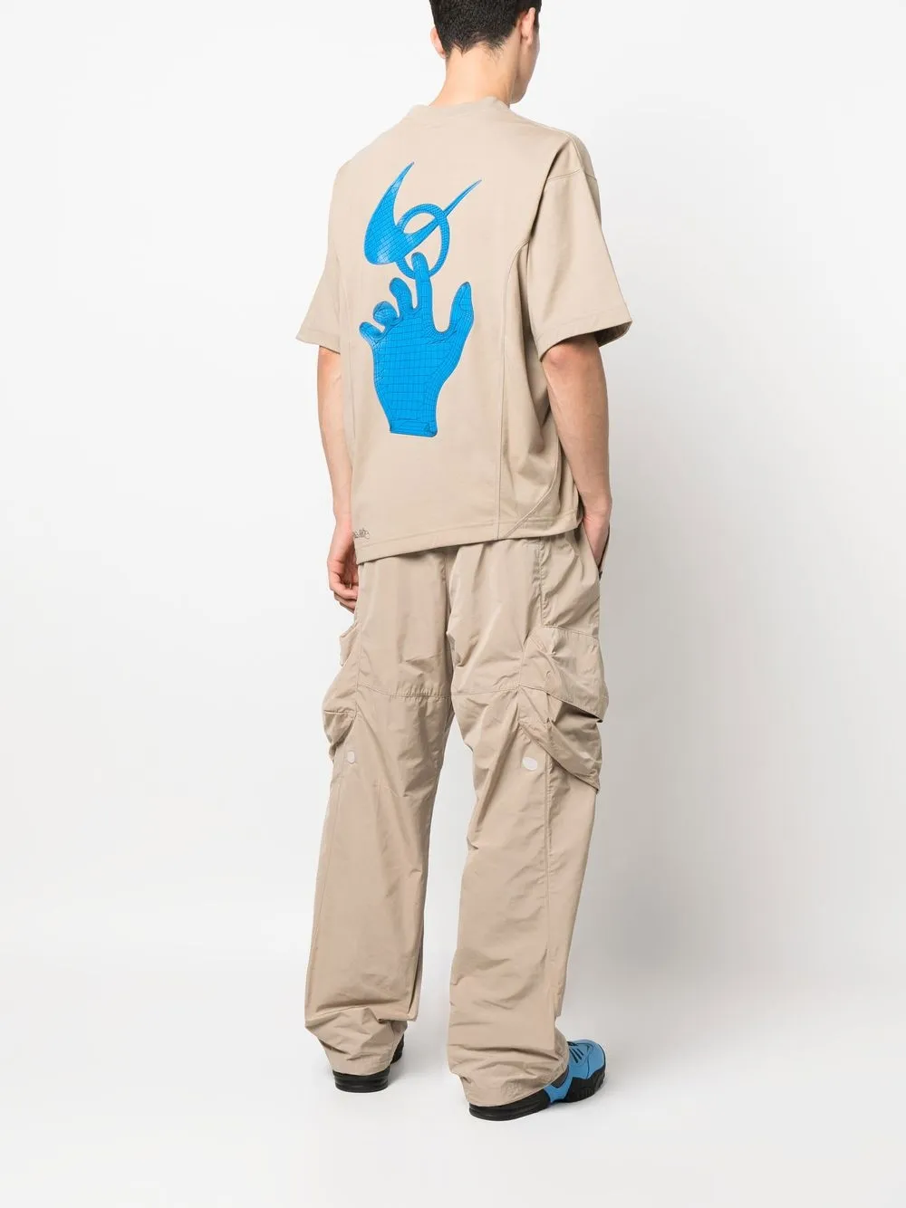Nike X Off-White T-shirt met graffiti-print - Beige