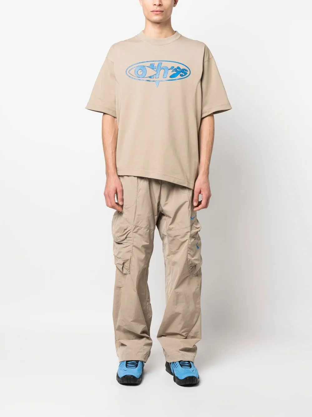 Nike Graffiti-print Detail T-shirt In Neutrals