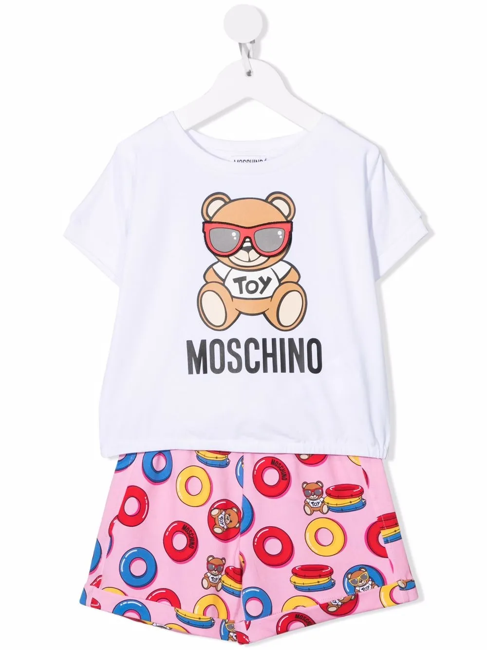 

Moschino Kids set de dos piezas con motivo Teddy Bear - Blanco