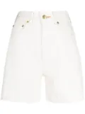 Tu es mon Tresor The Coral high-rise denim shorts - White
