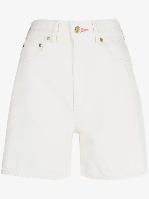 Tu es mon Tresor The Coral high-rise denim shorts