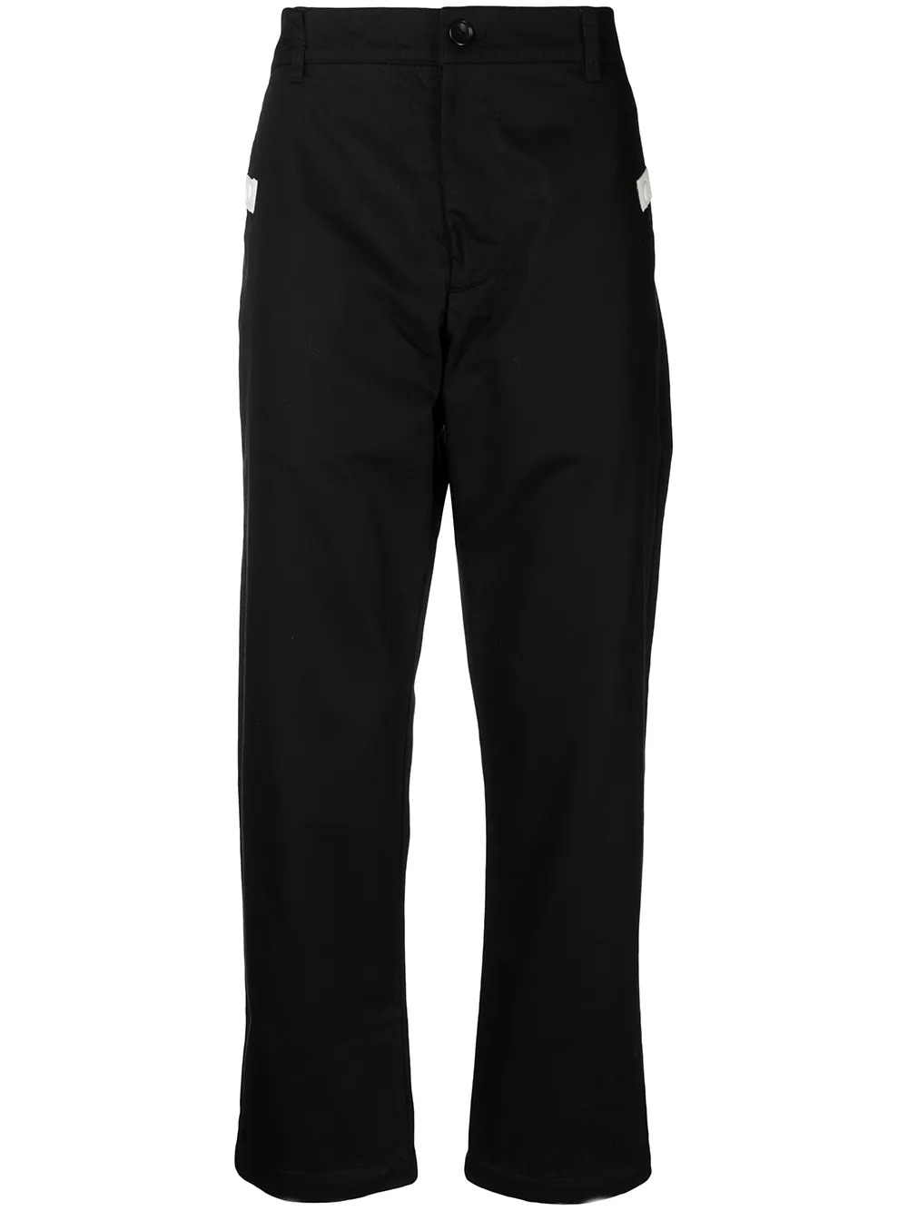 

izzue cropped straight-leg trousers - Black