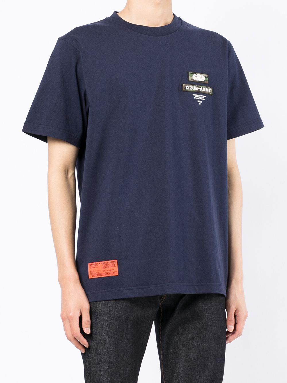 Izzue logo-patches Cotton T-shirt - Farfetch