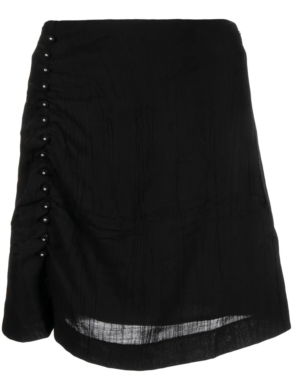 

tout a coup crease-effect mini skirt - Black