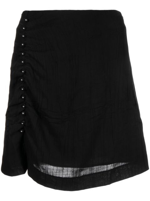 Farfetch Women Clothing Skirts Mini Skirts Crease-effect mini skirt Black 
