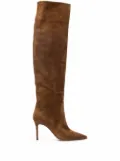 Scarosso x Brian Atwood Carra suede boots - Brown