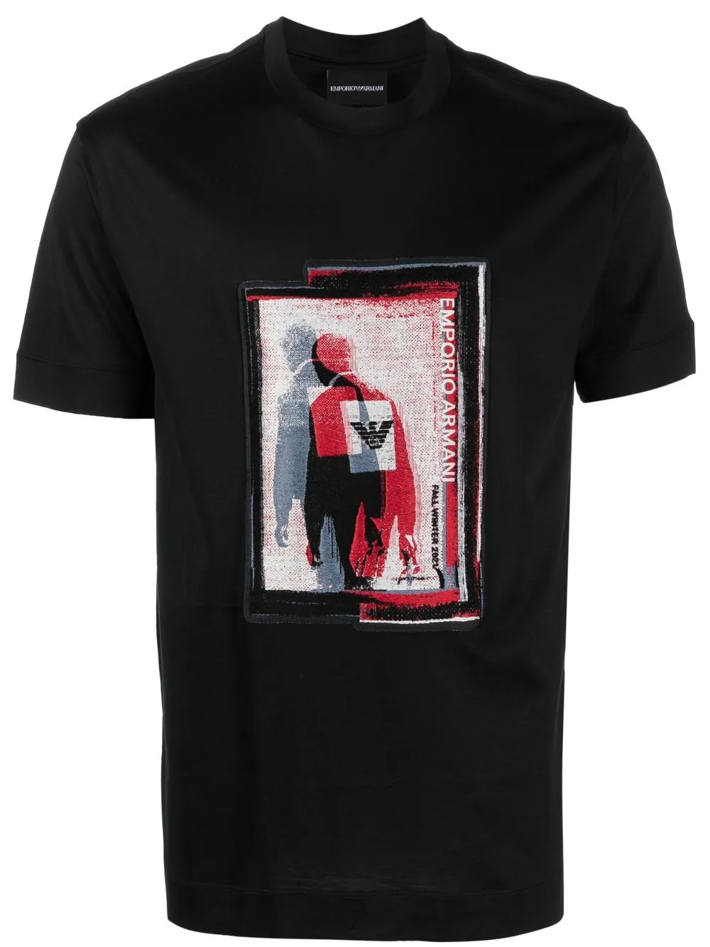 

Emporio Armani logo-patch cotton T-shirt - Black