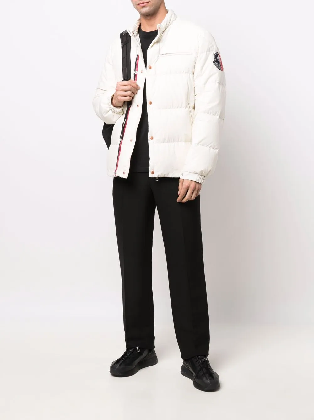 Moncler Jack met logopatch - Wit