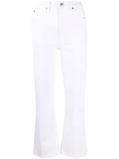 high-waisted straight leg jeans | RE 