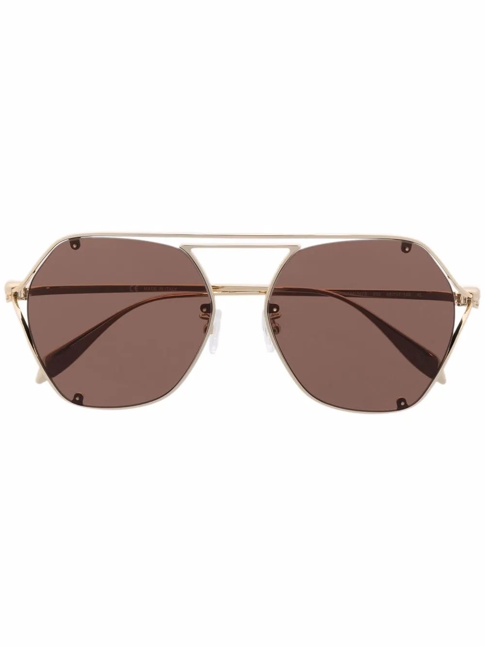 

Alexander McQueen Eyewear lentes de sol con armazón geométrica - Dorado