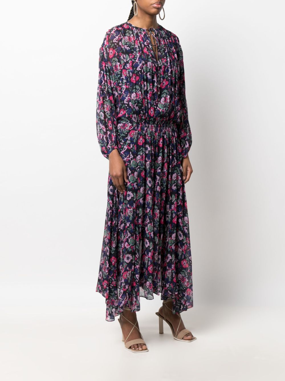 MARANT ÉTOILE Saureli Floral Midi Dress - Farfetch