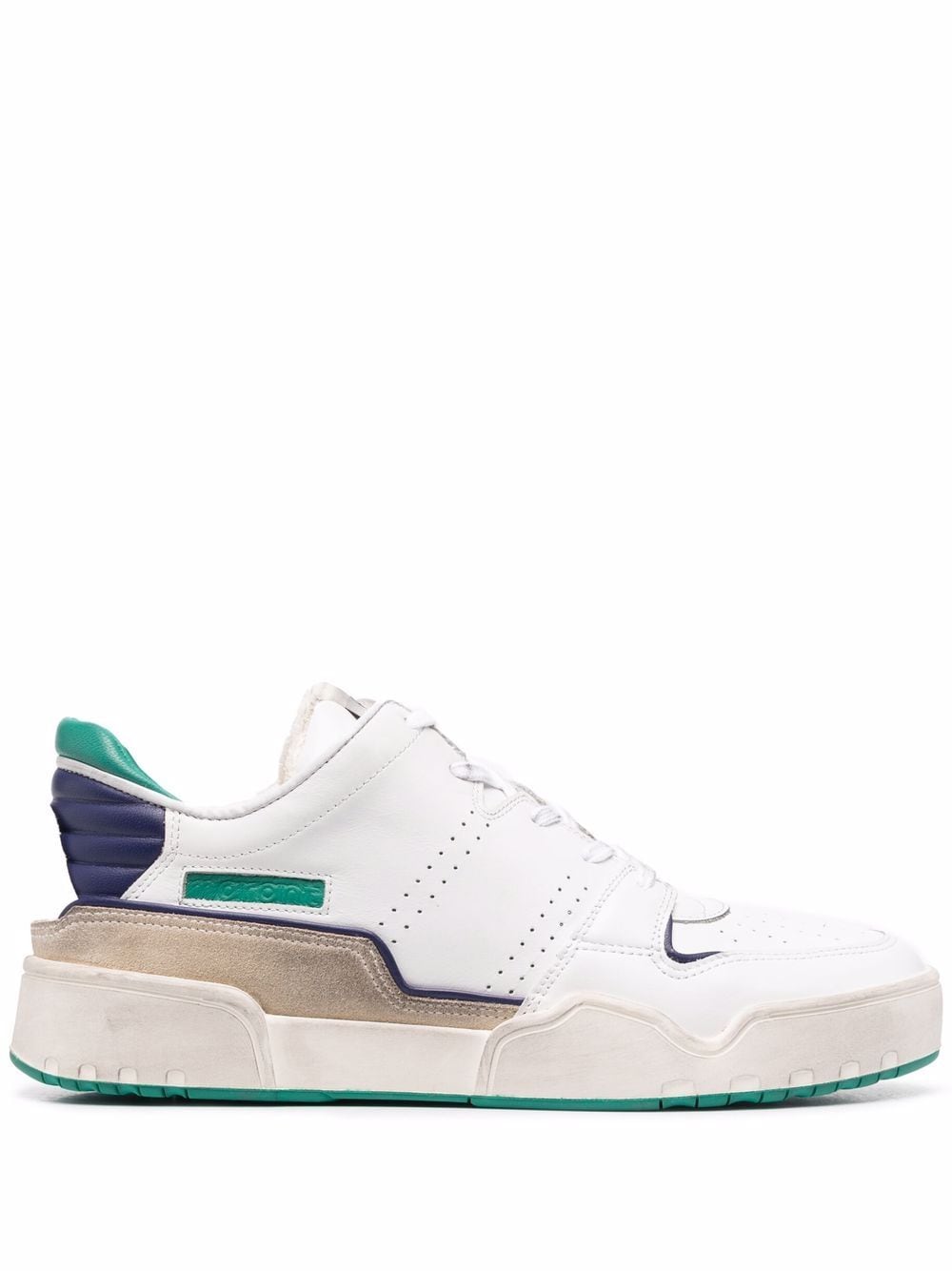 Shop Isabel Marant Emreeh panelled low-top sneakers with Express ...