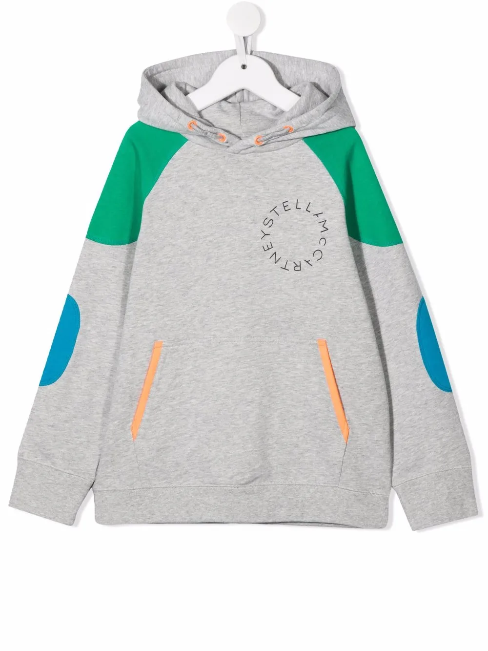 

Stella McCartney Kids hoodie con logo en el pecho - Gris