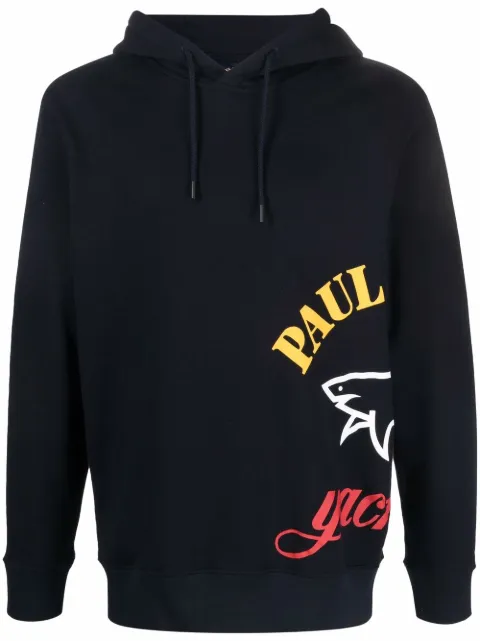 Paul & Shark oversized logo-print hoodie