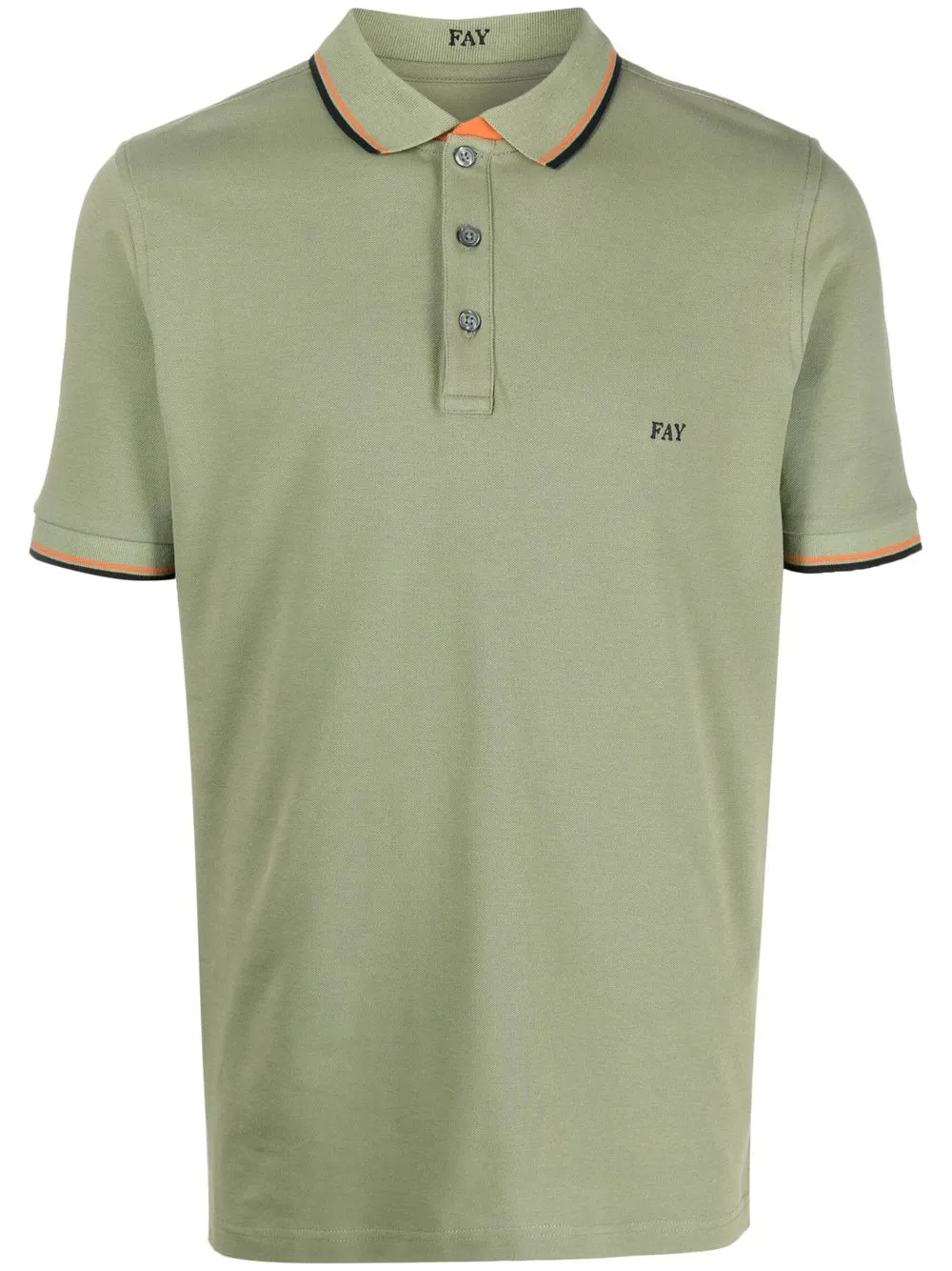 

Fay playera tipo polo con logo bordado - Verde