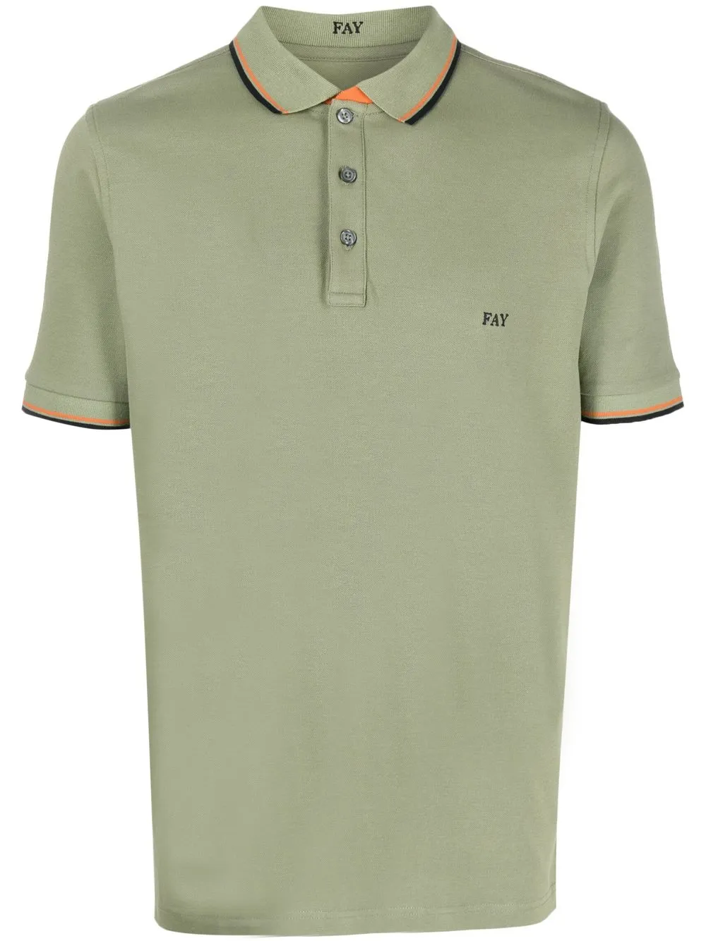 Fay Embroidered-logo Polo Shirt In Green