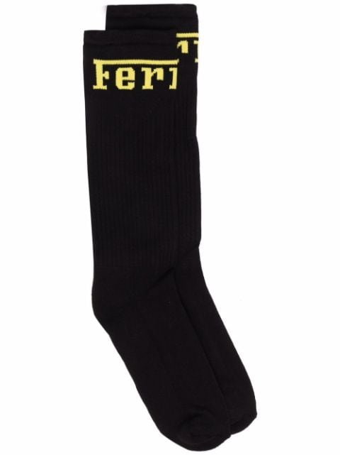 Ferrari logo-knit socks