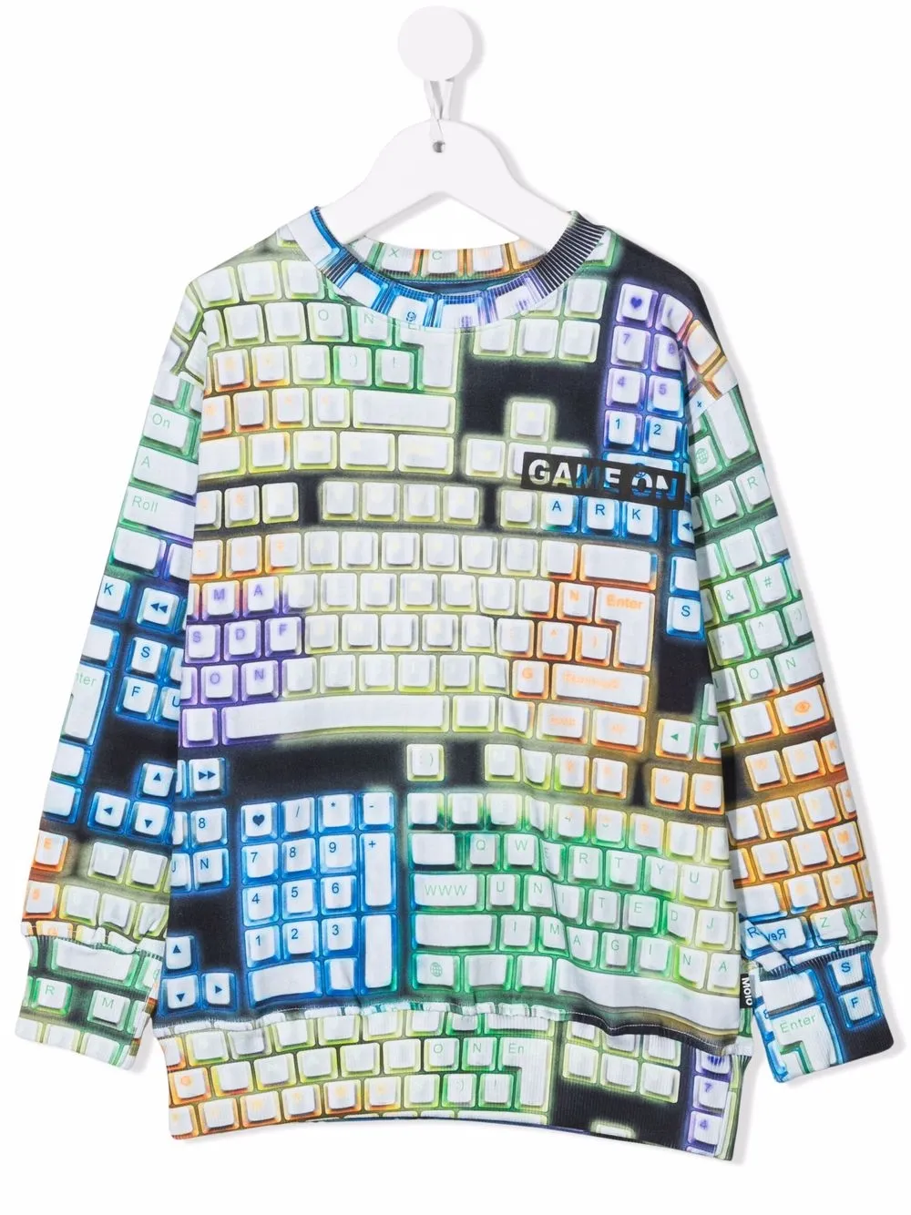 

Molo sudadera con motivo de teclado - Verde