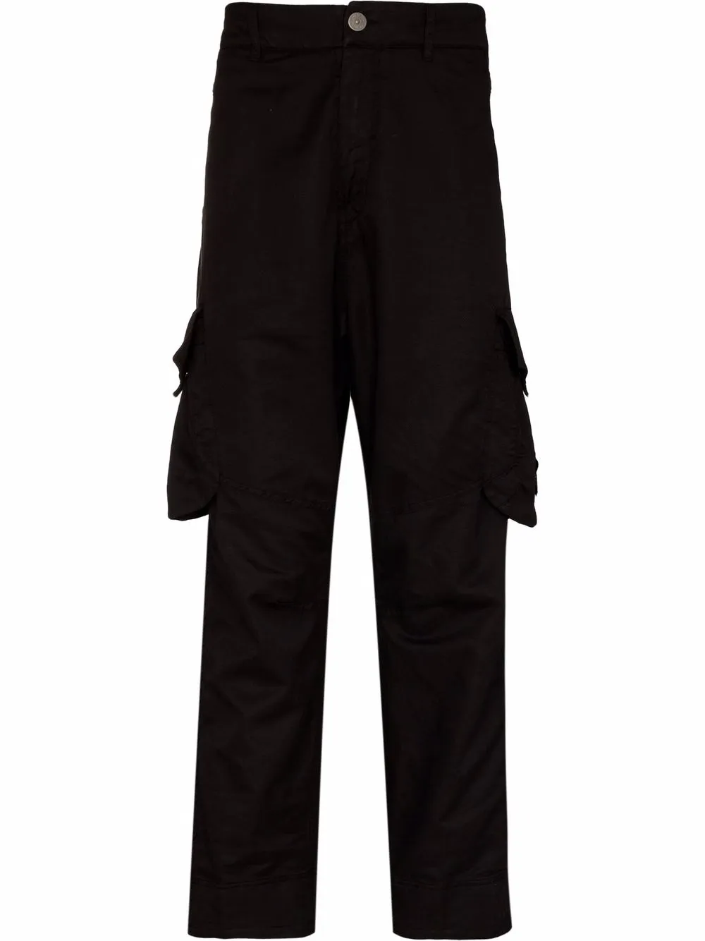 

Stone Island Shadow Project side-zip tapered cargo trousers - Black