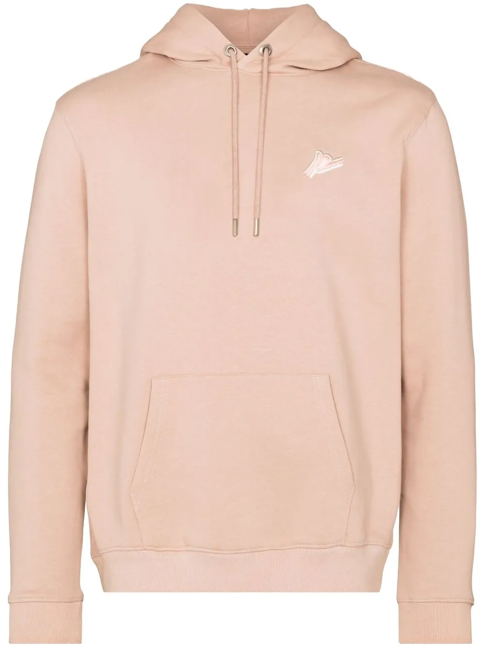 

PRÉVU logo-embroidered drawstring hoodie - Pink
