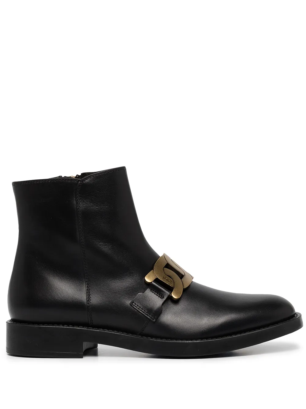 

Tod's branded metal chain boots - Black