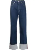 Tu es mon Tresor The Carnelian high-rise straight-leg jeans - Blue