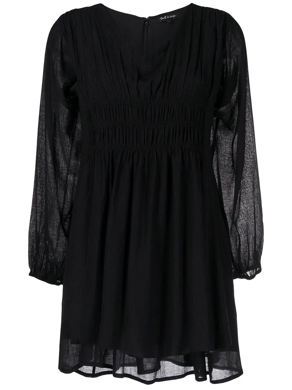 

tout a coup vestido corto fruncido - Negro