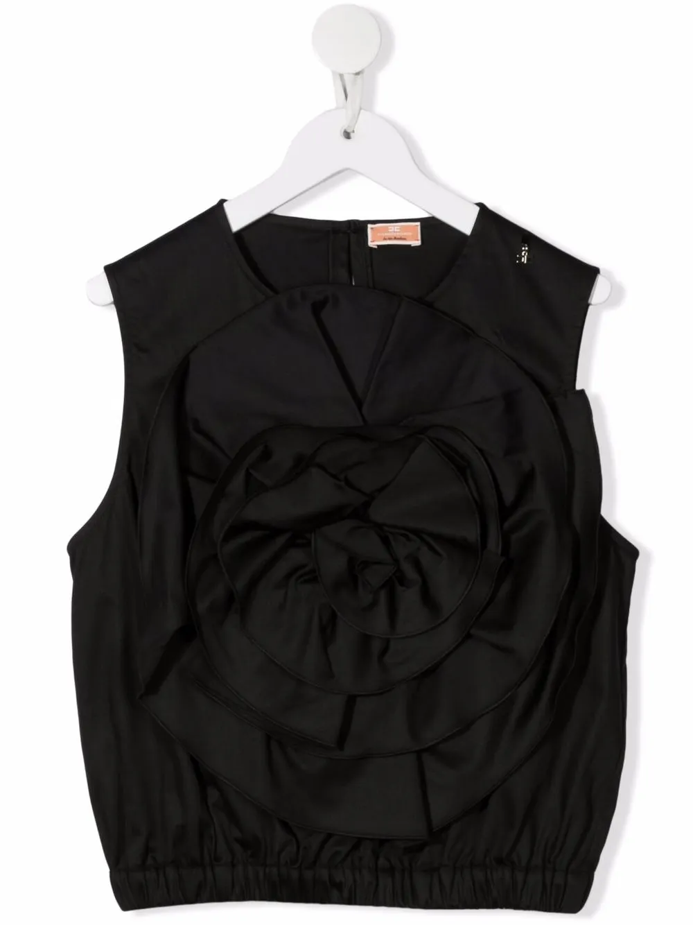 

Elisabetta Franchi La Mia Bambina blusa sin mangas con detalle fruncido - Negro