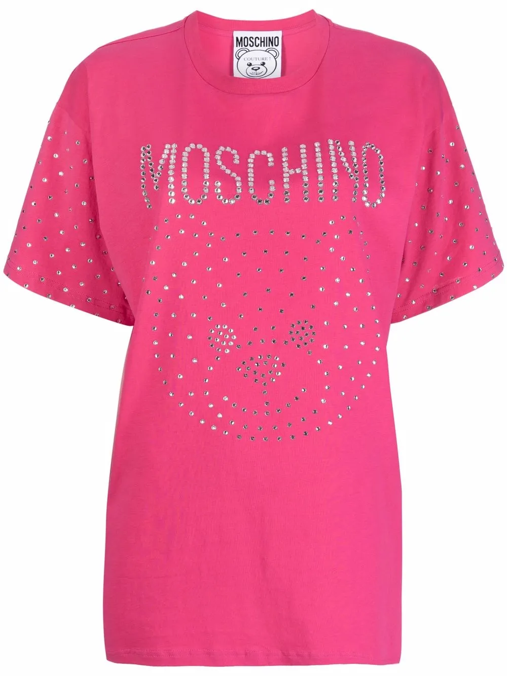 

Moschino playera Teddy con detalles de cristales - Rosado