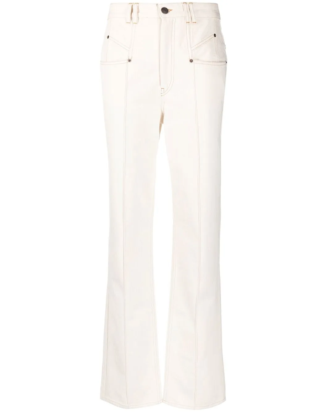 

Isabel Marant pantalones Lorikayo slim - Neutro