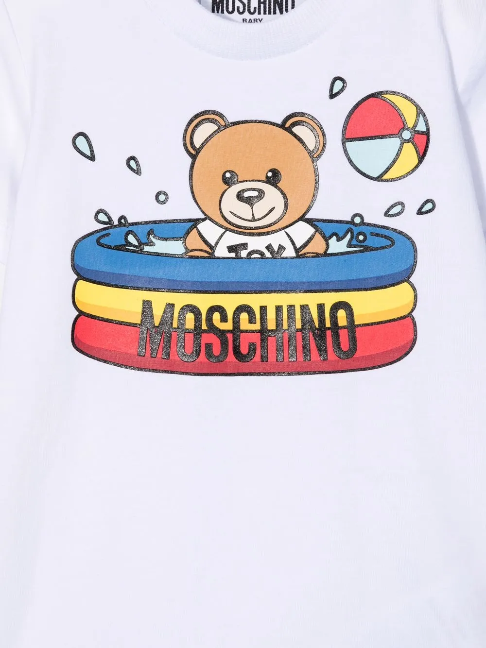 фото Moschino kids комплект из двух комбинезонов с графичным принтом