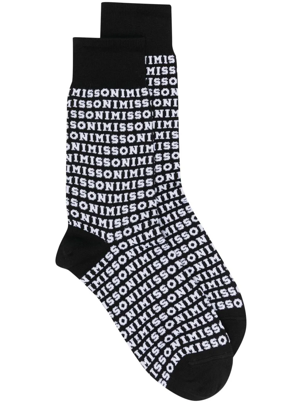 

Missoni calcetines tejidos con logo en intarsia - Negro