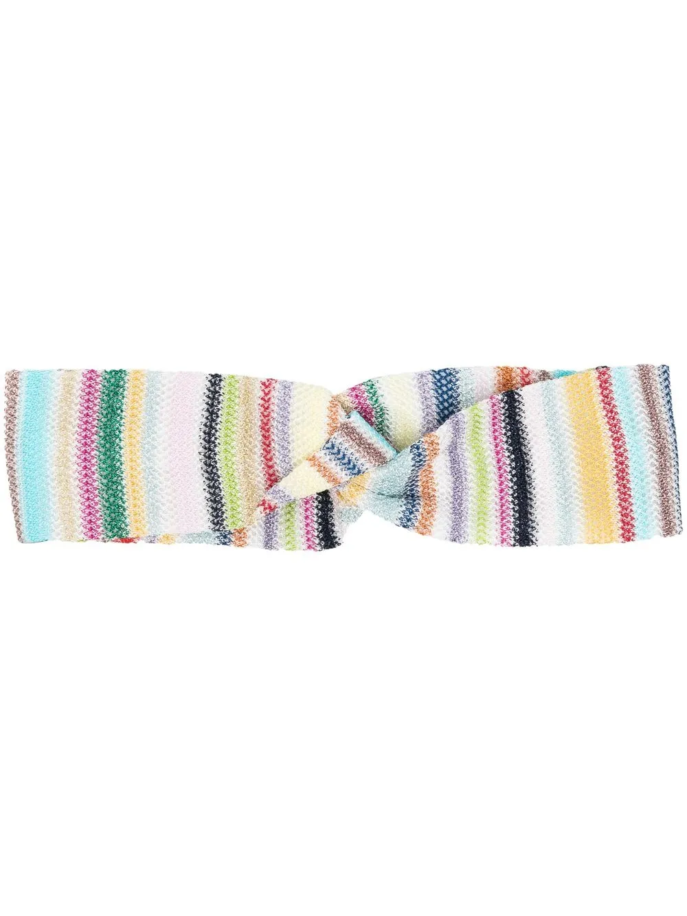 

Missoni striped-knit design headband - Pink