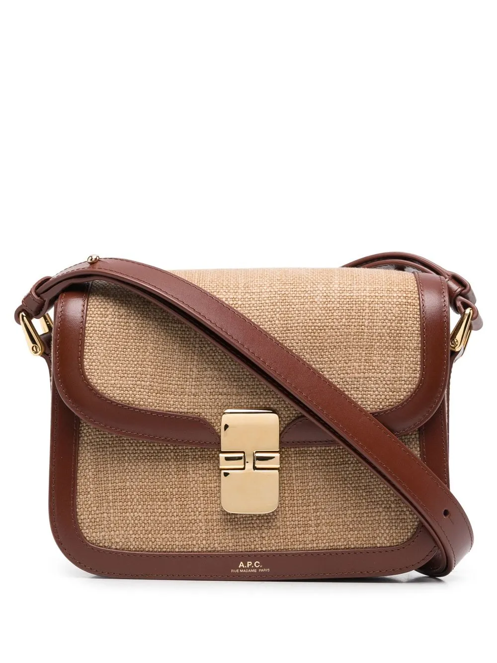 

A.P.C. foldover satchel bag - Neutrals