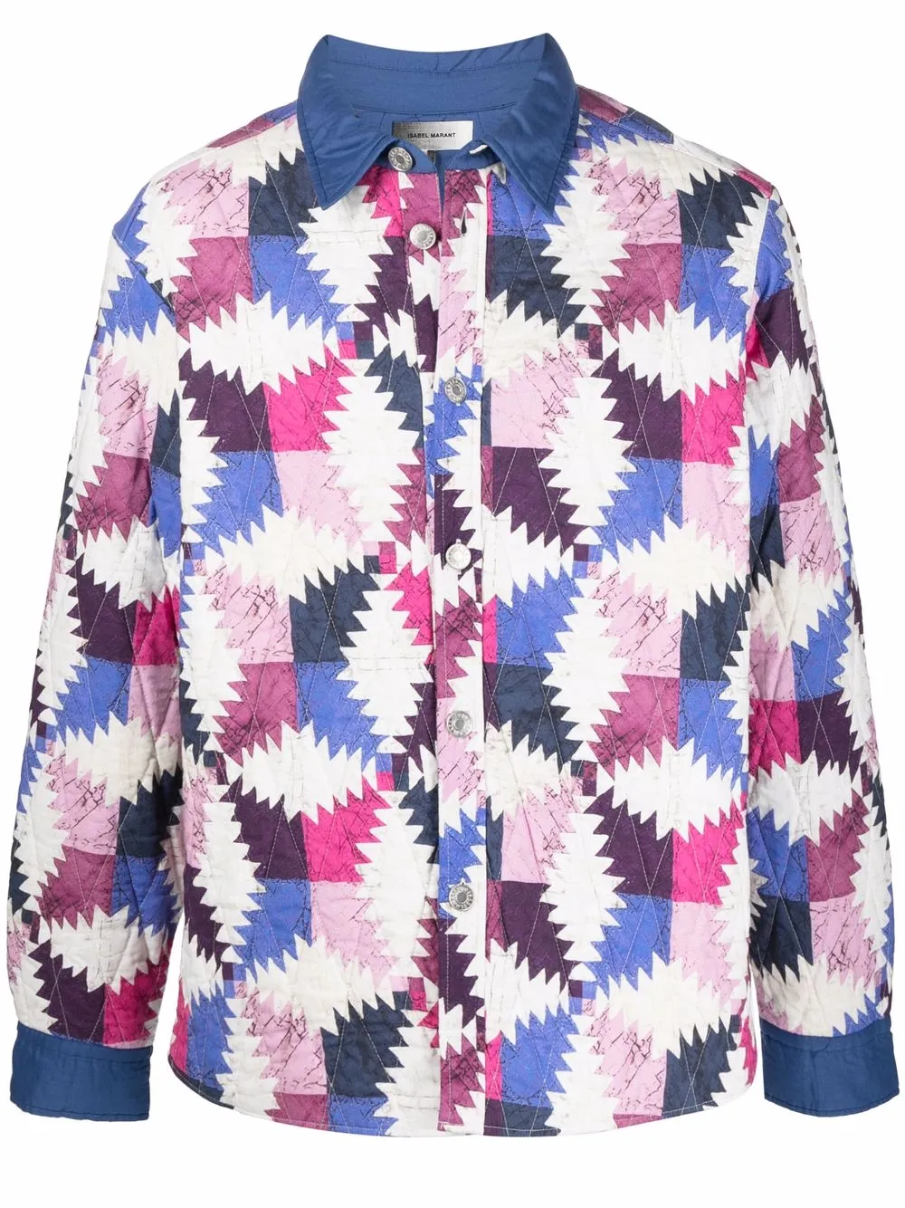 

Isabel Marant sobrecamisa con estampado geométrico - Rosado